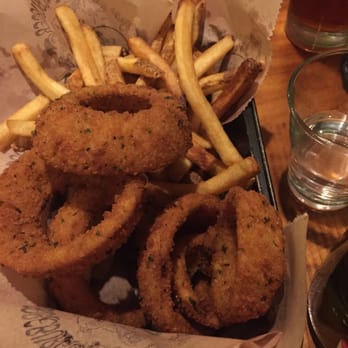 Bareburger - Forest Hills - Fries onion rings combo - Burgers Near Me - Forest Hills, New York