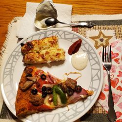 Marco's Pizza - Happy National PIZZA Fri-YaY! My 1st plate of The Works pizza and bread with FREE Ranch dip sauce. Yummers 2/9/2024