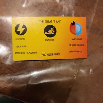 Durdens Maintenance Services - Back of business card - Electricians Near Me - Gulfport, Mississippi