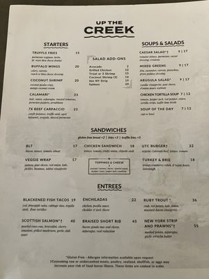 Menu photo 1 Up The Creek Vail, CO
