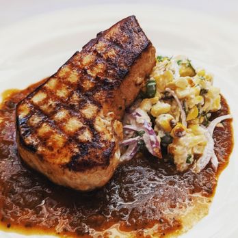 El Parador Cafe - Grilled swordfish, Grilled corn esquites salad. Charred tomato and smoked chipotle salsa. - Mexican Near Me - New York, New York El Parador Cafe - Grilled swordfish, Grilled corn esquites salad. Charred tomato and smoked chipotle salsa. - Mexican Near Me - New York, New York