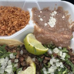 2 carne asada taco combo plate