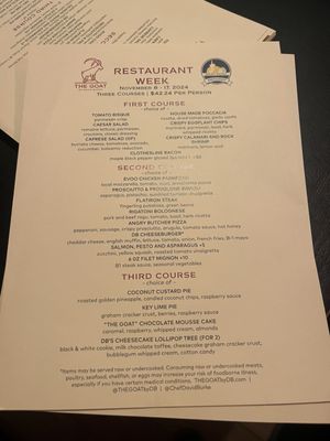 Menu photo 4 The Goat By David Burke Union Beach, NJ