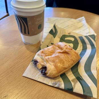 Starbucks - Chocolate Croissant and Latte to fight off the chill. - Coffee & Tea Near Me - Morrisville, North Carolina