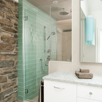 Calfayan Construction Associates - Fresh, bright new bath joins beautifully with original stone - General Contractors Near Me - Huntingdon Valley, Pennsylvania Calfayan Construction Associates - Fresh, bright new bath joins beautifully with original stone - General Contractors Near Me - Huntingdon Valley, Pennsylvania