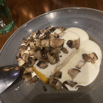 Alpana - Crispy Polenta & Mushrooms with Black Truffle Parm Fonduta - New American Near Me - Chicago, Illinois Alpana - Crispy Polenta & Mushrooms with Black Truffle Parm Fonduta - New American Near Me - Chicago, Illinois