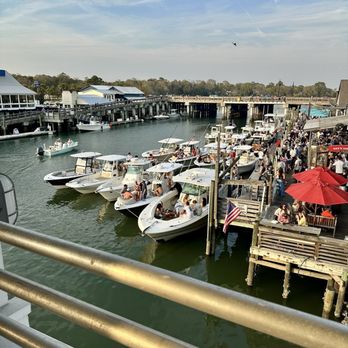 Sunsets Waterfront Dining - Mt Pleasant - View from upstairs - New American Near Me - Mt Pleasant, South Carolina Sunsets Waterfront Dining - Mt Pleasant - View from upstairs - New American Near Me - Mt Pleasant, South Carolina
