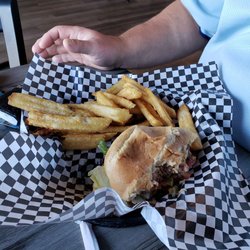 Labbie's Sports Bar & Grill - Cheese burger and fries