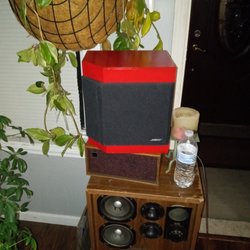 CD Source - Black (boring) Bose speakers painted red