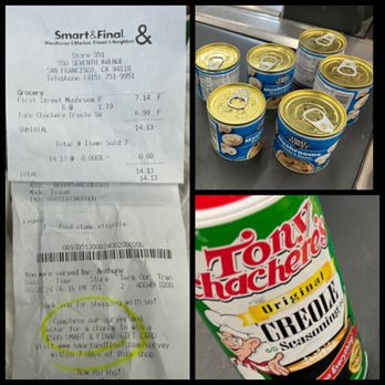Smart & Final - $6.99 Tony Chachere's Creole Seasoning | $1.19 Mushrooms Pieces & Stems {8/20/2024} - Grocery Near Me - San Francisco, California Smart & Final - $6.99 Tony Chachere's Creole Seasoning | $1.19 Mushrooms Pieces & Stems {8/20/2024} - Grocery Near Me - San Francisco, California