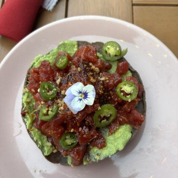 Flora Loca Rooftop Cantina - Tuna tostada - Mexican Near Me - Oxnard, California Flora Loca Rooftop Cantina - Tuna tostada - Mexican Near Me - Oxnard, California