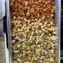 Grill’em Food Truck - Our poutine platter includes traditional, buffalo chicken and dill pickle poutine!