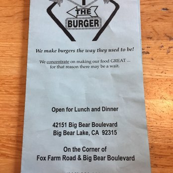 Get The Burger - Burgers Near Me - Big Bear Lake, California