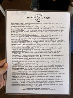 Menu photo 7 Heirloom Kitchen Stockton, CA