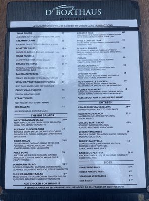 Menu photo 1 D’Boathaus Hewitt, NJ