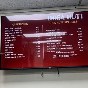 Dosa Hutt - Menu 2025 part 3 - Indian Near Me - Flushing, New York