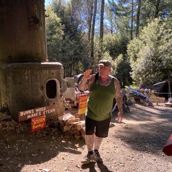 Confusion Hill - Tony the train conductor - Amusement Parks Near Me - Piercy, California