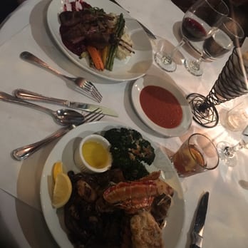 Francesca's Cucina - Main course: lamb on the left; surf and turf on the right - Italian Near Me - Syracuse, New York Francesca's Cucina - Main course: lamb on the left; surf and turf on the right - Italian Near Me - Syracuse, New York