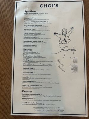 Menu photo 2 Choi's San Diego, CA
