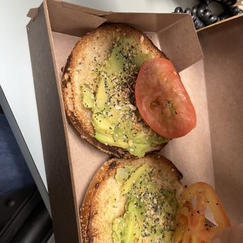Einstein Bros. Bagels - Avocado bagel with tomato - Bagels Near Me - Vista, California Einstein Bros. Bagels - Avocado bagel with tomato - Bagels Near Me - Vista, California