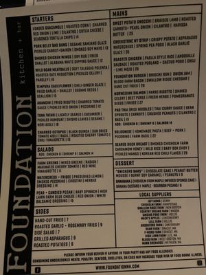Menu photo 3 FOUNDATION kitchen + bar Derry, NH