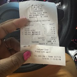 Receipt showing drinks are ringing incorrectly.