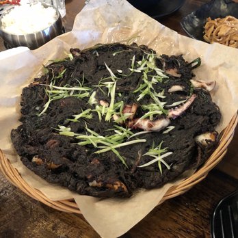 Bon Galbi - Squid ink pancake - Korean Near Me - Katy, Texas Bon Galbi - Squid ink pancake - Korean Near Me - Katy, Texas