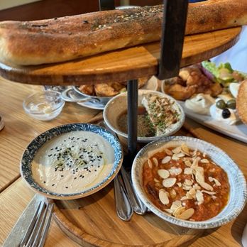 Dagon - Various dips with flatbread. - Bars Near Me - New York, New York
