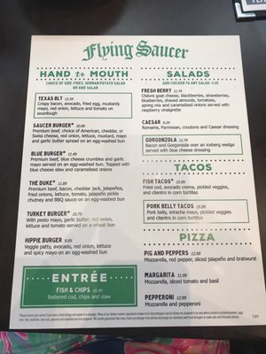 Menu photo 7 Flying Saucer Dallas, TX