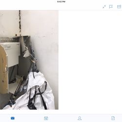 WOW! Internet, TV and Phone - Destroyed box with new equipment.  All exposed.