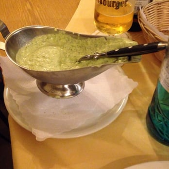 Gasthaus Alte Burg - Frankfurter Green Sauce - came in this for our use - Hessian Near Me - Dreieich, HE