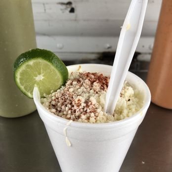 Taqueria El Primo - Mexican Street Corn--sour cream, butter, cotijo cheese, chili powder, lime - Food Trucks Near Me - Minneapolis, Minnesota Taqueria El Primo - Mexican Street Corn--sour cream, butter, cotijo cheese, chili powder, lime - Food Trucks Near Me - Minneapolis, Minnesota