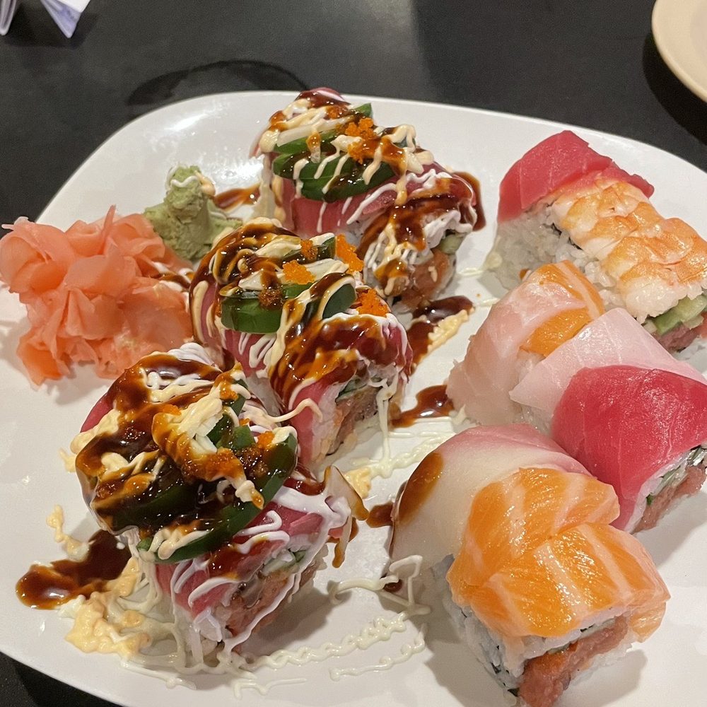 Over the rainbow roll, and guilty pleasure roll Over the rainbow roll, and guilty pleasure roll