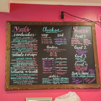 Cluck House - Love the hot pink! - Salad Near Me - Newport, Rhode Island