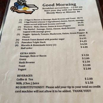 Abigail's Tap Room - Menu Breakfast - Wine Bars Near Me - Grafton, Illinois