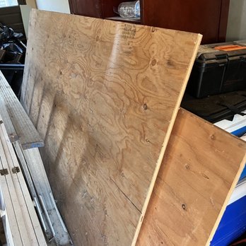 Gonzatino Home Improvement - This is the pile he has left for us to clean up. It was all over the garage but we had to tidy that up ourselves to function. - General Contractors Near Me