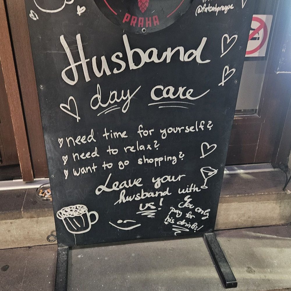 The sign drew us in