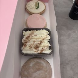 Key lime, pink sugar, tres leches, iced oatmeal! Every single one was DELISH!!!! Key lime, pink sugar, tres leches, iced oatmeal! Every single one was DELISH!!!!