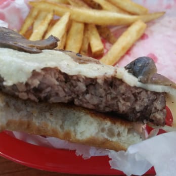 Phil's Icehouse - Thin overcooked meat.  Took top bun off. - Burgers Near Me - Austin, Texas