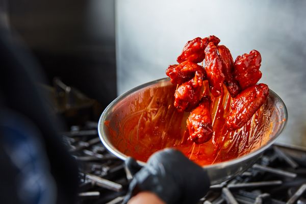 Photo of Nodding Donkey Uptown - Dallas, TX, US. Our wings are smoked before being tossed in your choice of sauce: that's why they're the best in Dallas.