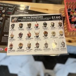 Papa Boba - Menu