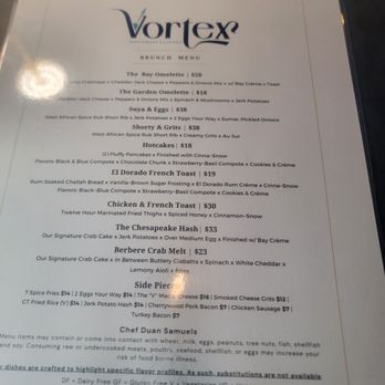 Vortex - Brunch menu - Seafood Near Me - Washington, DC, District of Columbia