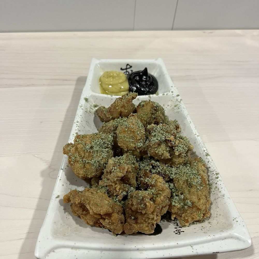 koko japanese pub - KoFC karaage fried chicken thighs, yum yum powder, roasted garlic aioli and black garlic bbq - Japanese Near Me - Cocoa Beach, Florida