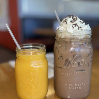 Griddlecakes - Mocha Iced Latte and Freshly Squeezed Orange Juice - American Near Me - Las Vegas, Nevada