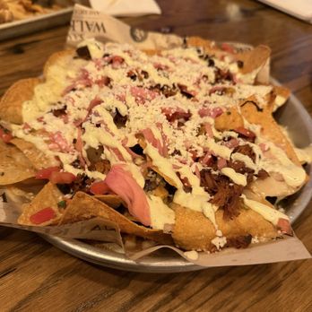 Sam Walker’s - Pulled pork nachos - American Near Me - Woburn, Massachusetts Sam Walker’s - Pulled pork nachos - American Near Me - Woburn, Massachusetts