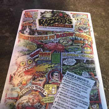 Razzoo's Cajun Cafe - Menu cover - Cajun/Creole Near Me - Cedar Hill, Texas Razzoo's Cajun Cafe - Menu cover - Cajun/Creole Near Me - Cedar Hill, Texas