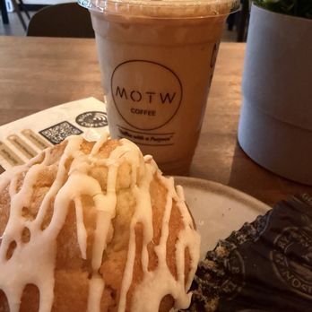 MOTW Coffee and Pastries - Coco Stachio and a lemon muffin - Coffee & Tea Near Me - Fishers, Indiana