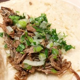 The Barbacoa taco is tender and so flavorful. Always have to top with their salsas and lots of lime! The Barbacoa taco is tender and so flavorful. Always have to top with their salsas and lots of lime!