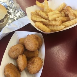 Corn nuggets and French Fries Corn nuggets and French Fries