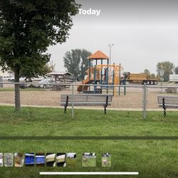 Coffee Cup Fuel Stops - From inside the dog park, you can see great kids playground, picnic tables, and parking!